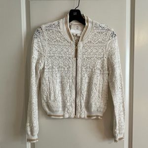 Crochet bomber jacket